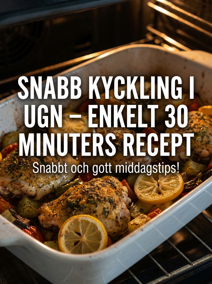 Snabb kyckling i ugn: enkelt recept på 30 minuter – vardagsfavorit